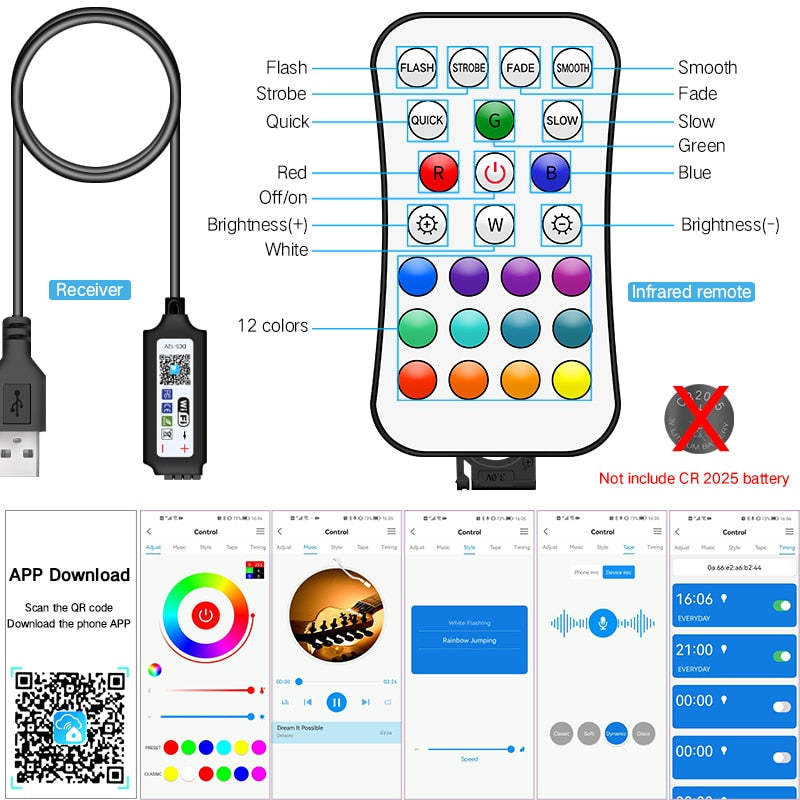 5M-30M WIFI-Bluetoooth LED Strip Lights